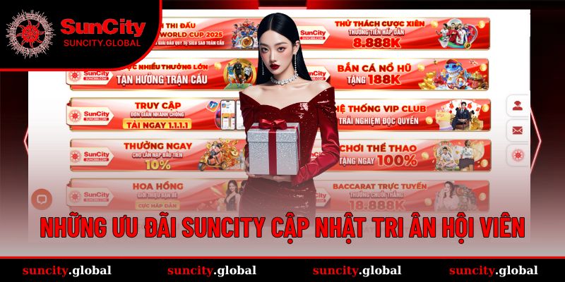 Những khuyến mãi hot tại Suncity